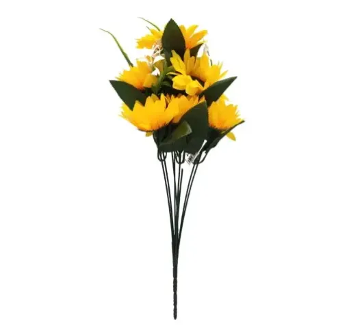 flor artificial ramo girasoles x9 40cms 0