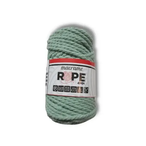cordon trenzado para macrame 4mms bead yarn madeja 250gr 50mts aprox color verde agua 0