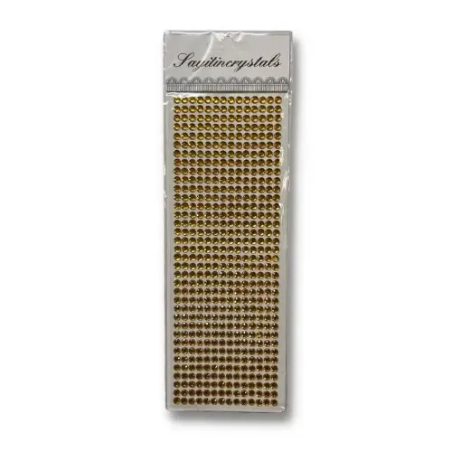 sticker apliques 6mms say it in crystals x504 unidades color amarillo 0