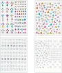 sticker facegems set apliques 3d nail art corporales 11x18cms modelo nro 6 1