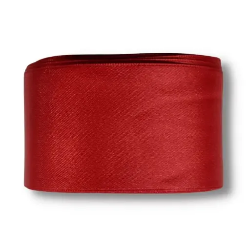 cinta raso doble faz acrocel no 12 50mm por 5mts color rojo 0