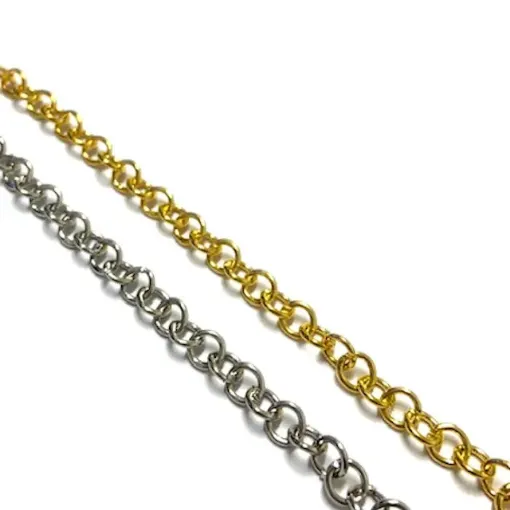 cadena derecha por metro 1mm espesor eslabon 5x5mms 6536240 color oro dorado 0