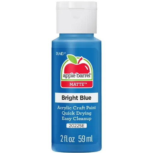 pintura acrilica mate acrylic paint apple barrel 2oz 59ml color 20225e bright blue azul brillante 0