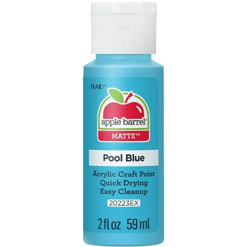 pintura acrilica mate acrylic paint apple barrel 2oz 59ml color 20223e pool blue azul piscina 0