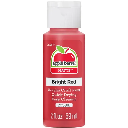 pintura acrilica mate acrylic paint apple barrel 2oz 59ml color 20501e bright red rojo brillante 0