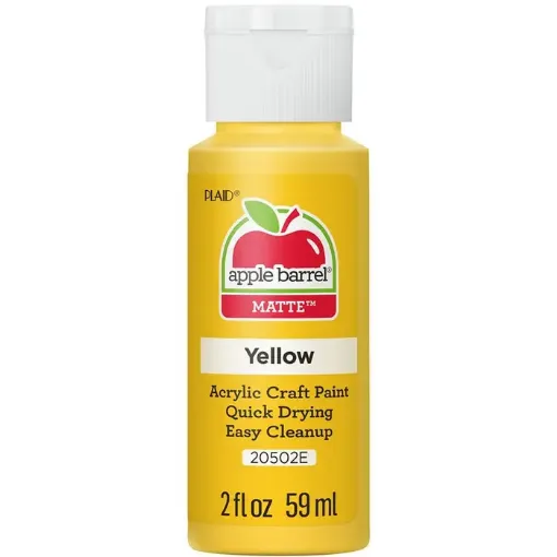 pintura acrilica mate acrylic paint apple barrel 2oz 59ml color 20502e yellow amarillo 0