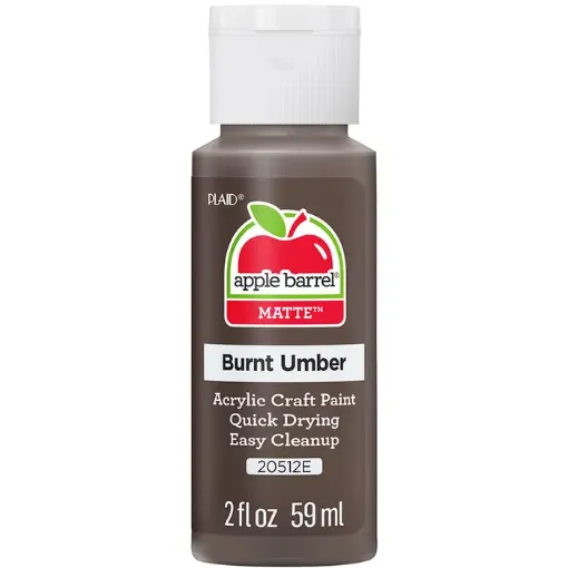 pintura acrilica mate acrylic paint apple barrel 2oz 59ml color 20512e burnt umber sombra quemada 0