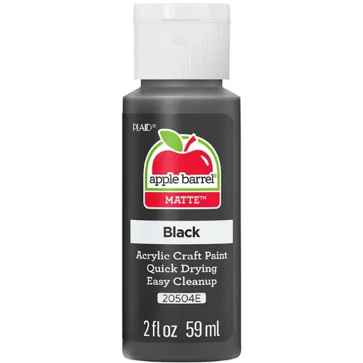 pintura acrilica mate acrylic paint apple barrel 2oz 59ml color 20504e black negro 0