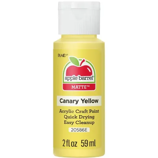 pintura acrilica mate acrylic paint apple barrel 2oz 59ml color 20586e canary yellow amarillo canario 0