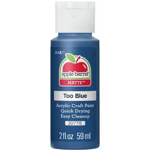 pintura acrilica mate acrylic paint apple barrel 2oz 59ml color 20771e too blue demasiado azul 0