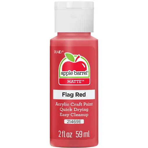 pintura acrilica mate acrylic paint apple barrel 2oz 59ml color 21469e flag red rojo bandera 0