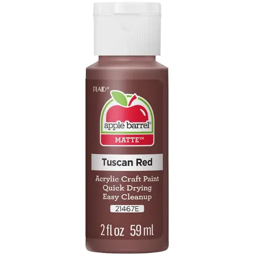 pintura acrilica mate acrylic paint apple barrel 2oz 59ml color 21467e tuscan red rojo toscano 0