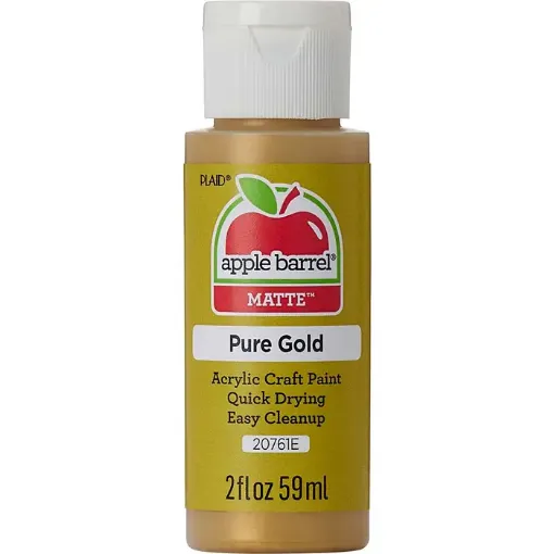 pintura acrilica mate acrylic paint apple barrel 2oz 59ml color 20761e pure gold oro puro 0