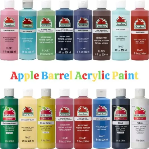 pintura acrilica mate acrylic paint apple barrel 8oz 236ml varios colores 0