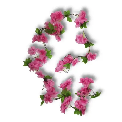 guia flores artificiales hortensia hojas 200cms gf2199 color rosado fuerte 0