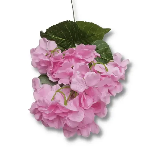 vara flores artificiales hortencias x3 60cms v1997 color rosado 0
