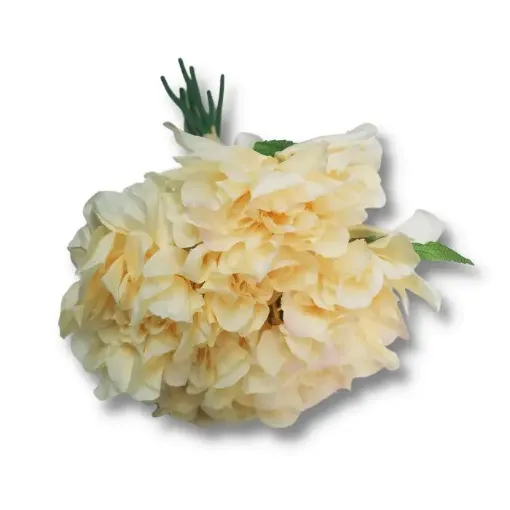 bouquet flores artificiales dalias x7 29cms color marfil 0