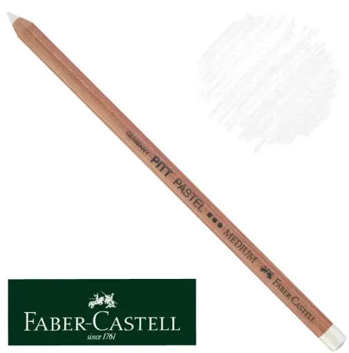 lapiz pitt pastel medium faber castell color 112201 color blanco 101 0