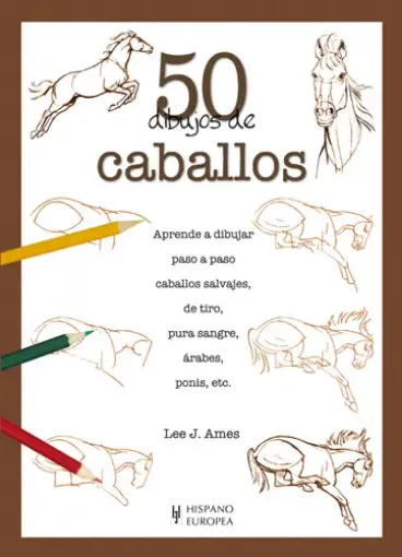 libro 50 dibujos caballos editorial hispano europea 19x27cms 64pags 0