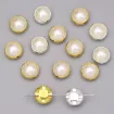 boton para coser media perla imitacion 7mms por 25 unidades plata perla color natural 2