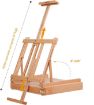 Imagen de Valija atril de mesa premium de madera de Haya con cajon metalico "MEEDEN" modelo HHEW05B 42x37x12-84cms