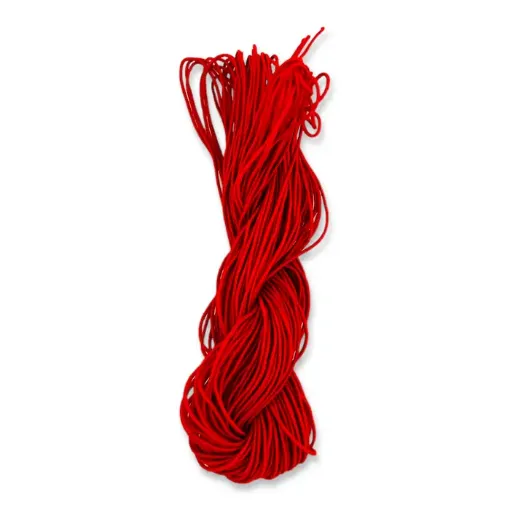hilo torneado elastizado para artesanias manualidades por 23mts color rojo 0