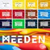 Imagen de Set inicial de 25 elementos para pintar al oleo KIDS "MEEDEN" incluye 12 colores, 3 lienzos, 5 pinceles