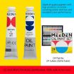 Imagen de Set premium de 44 elementos para pintar al oleo "MEEDEN" incluye Caballete,24 oleos,4 lienzos,10 pinceles