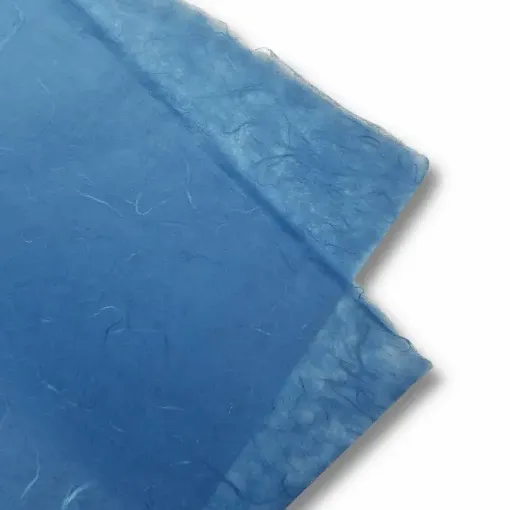 papel artesanal fibras 25grs 64x47cms x3 unidades color azul claro 0
