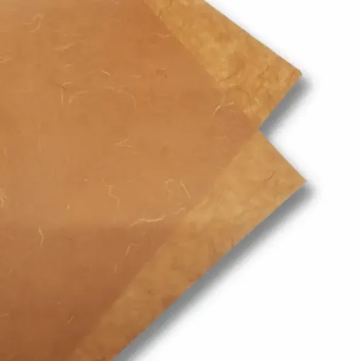 papel artesanal fibras 25grs 64x47cms x3 unidades color marron claro 0