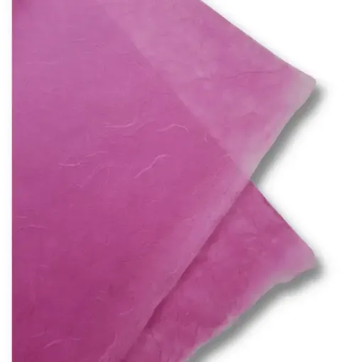 papel artesanal fibras 25grs 64x47cms x3 unidades color fucsia 0