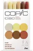 marcador profesional copic ciao alcohol doble punta set 6 colores tonalidades para cabellos 1