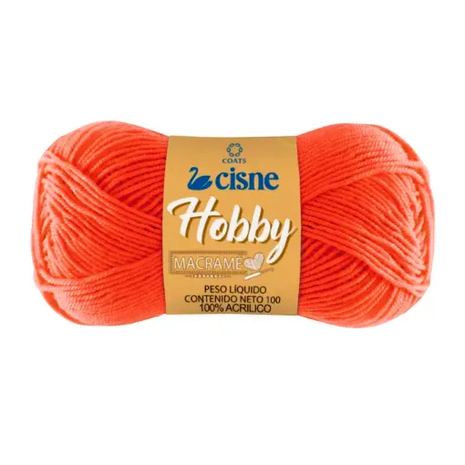 lana 100 acrilica cisne hobby ideal para crochet madeja 100grs color 00220 naranja fluo 0
