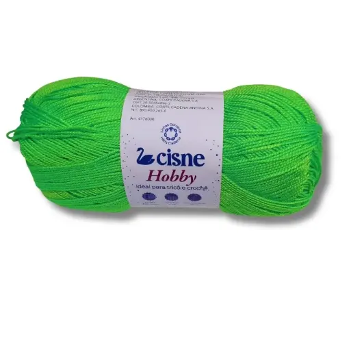 lana 100 acrilica cisne hobby ideal para crochet madeja 100grs color 00740 verde limon 0