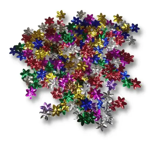 confetti metalizado glitter art forma flor bolsa 10grs 0