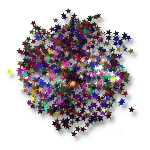 confetti metalizado glitter art forma estrellas bolsa 10grs 0