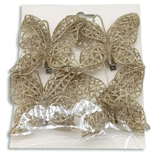 mariposas decorativas 3d glitter set 6 unidades 7cms 0