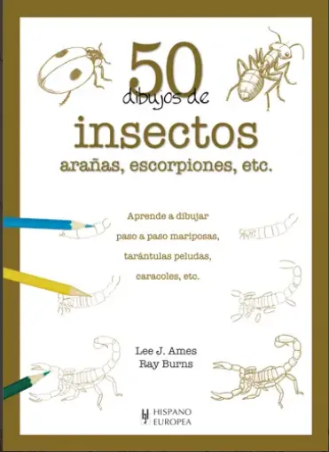 libro 50 dibujos insectos editorial hispano europea 19x27cms 64pags 0