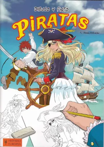 libro dibujo pinto piratas editorial hispano europea 20x27cms 48pags 0