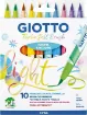 marcadores punta pincel para lettering giotto turbo soft brush caja 10 colores pasteles 0