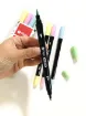 set 4 marcadores filgo duo brush pen punta pincel x4 colores pastel 1