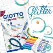 marcadores finos giotto turbo glitter caja 8 colores brillantes 1