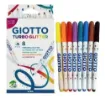 marcadores finos giotto turbo glitter caja 8 colores brillantes 2