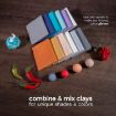 Imagen de Arcilla polimerica pasta para modelar que seca al horno "DAS" Smart Set de 12 colores Pastel de 24grs