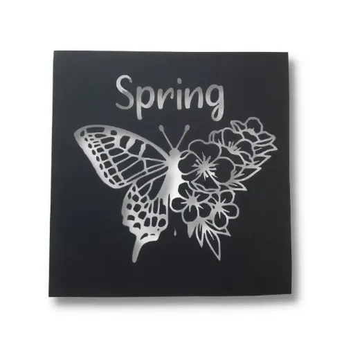 vinilo decorativo autoadhesivo la casa del artesano chico modelo spring mariposa color blanco 0