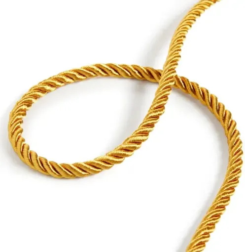 cordon trenzado metalizado 8mms color oro por metro 0