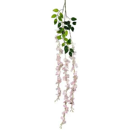 guia flores hortensia 110cms largo hojas precio por vara 3 guias color rosado 0