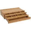 organizador caja madera haya multiproposito para materiales dibujo mont marte 40x25x10cms 5