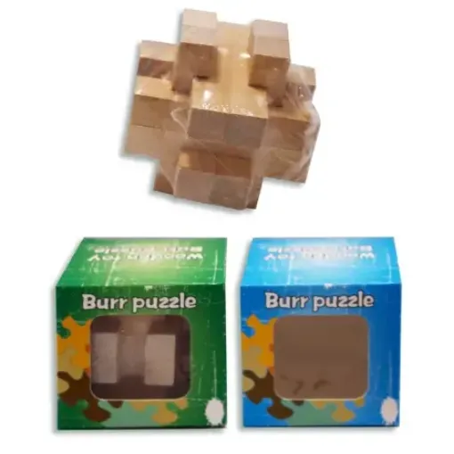 juego encastre madera burr puzzle 8 2cms modelo fn1432 0