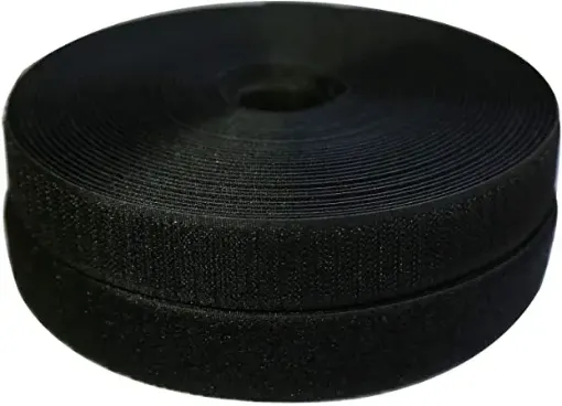 velcro sin adhesivo 25mms ancho felp pin color negro rollo 25mts 0